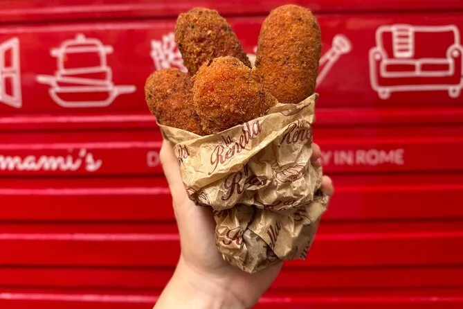 Supplì in paper wrappers