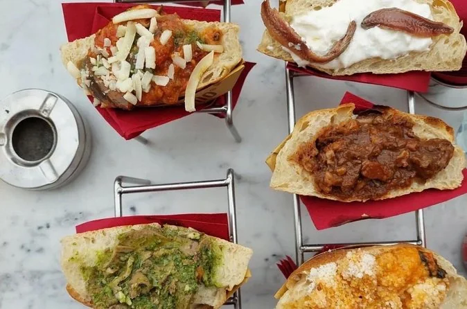 Trapizzino pockets filled with Roman stews